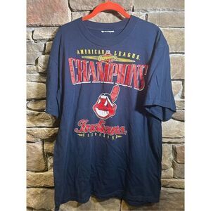 Vintage‎ 1997 Cleveland Indians chief WAHOO Logo Championship Tshirt